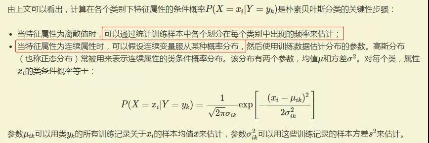 朴素贝叶斯分类器工作原理