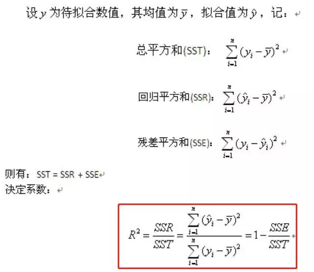 线性回归的拟合优度