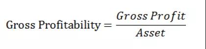 毛利润除以总资产