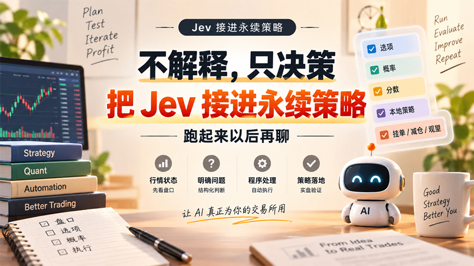 不解释，只决策：把-Jev-接进永续策略，跑起来以后再聊